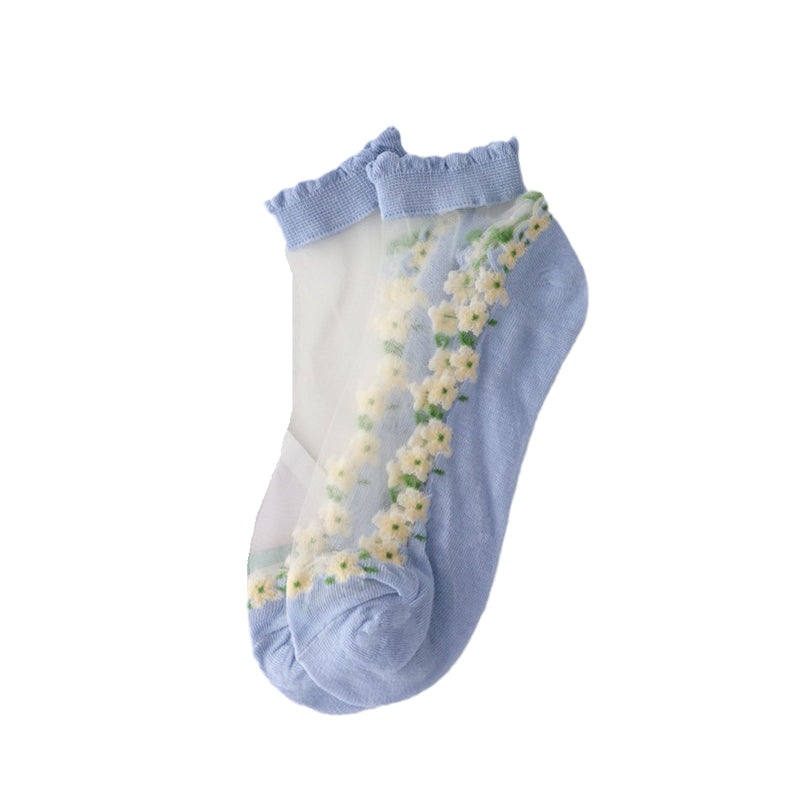 Zomer bloemen ademende sokken