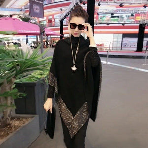 Dames Shawl van glanzende wol