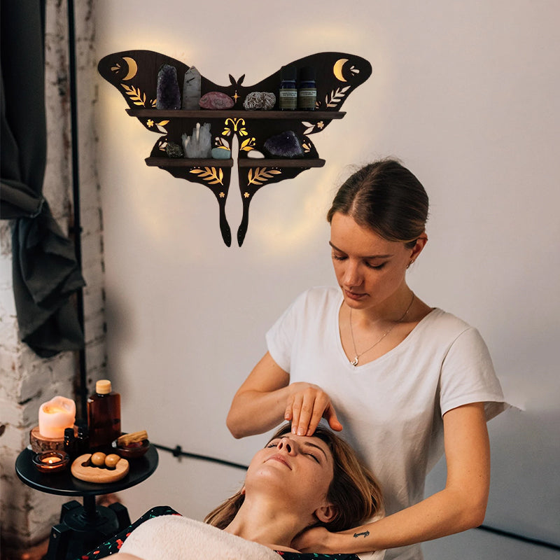 Luna Moth Plank met lamp