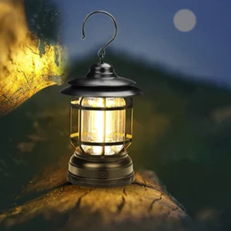 Draagbare retro-kampeer lamp