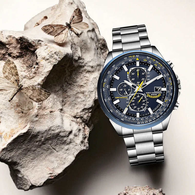 Multifunctioneel quartz herenhorloge