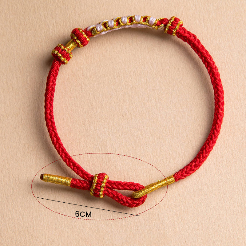 Perzik bloesem knoop armband