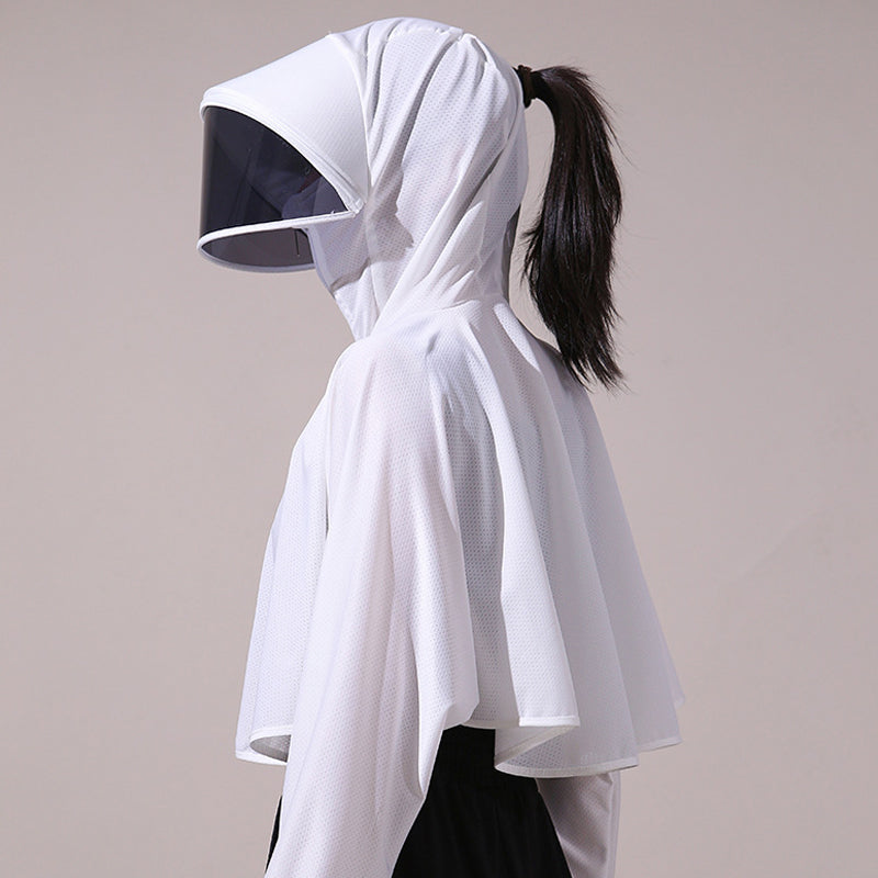 Ice silk windjack met uv-bescherming en capuchon