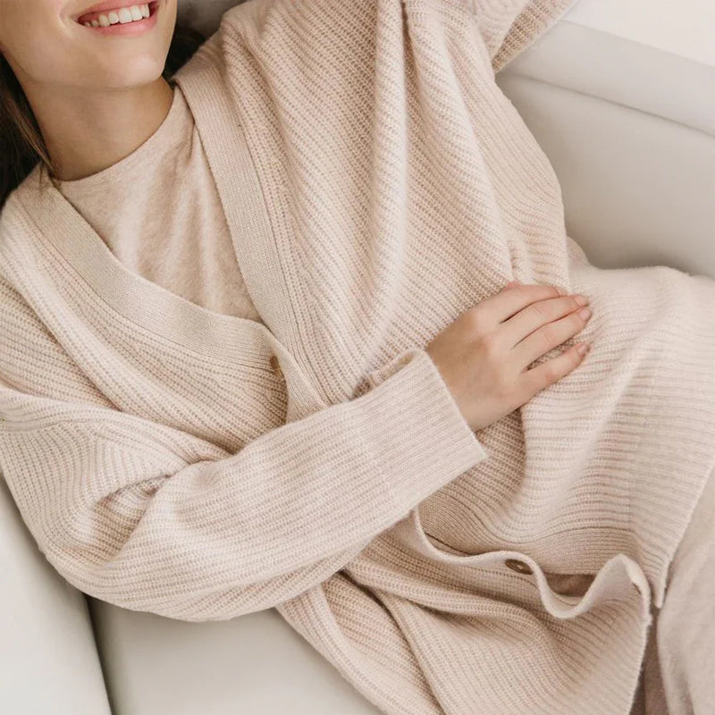 Casual Solid Color Sweaters Cardigan