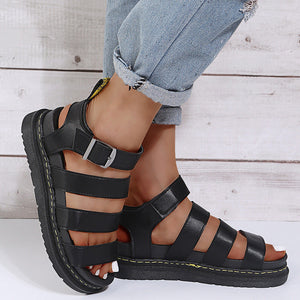 Platform zomersandalen met open teen en dikke zolen
