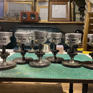 Zuiger Schedel Gezicht Sculptuur