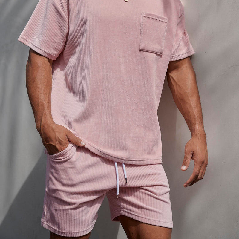 Eenvoudige herenshort van corduroy