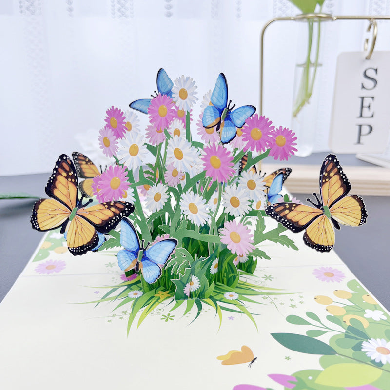3D Handmade Flower Greeting3D handgemaakte bloem wenskaart Card