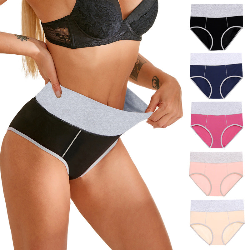 Nieuwe grote maten katoenen slip met hoge taille
