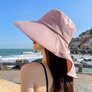 Verbrede nekbescherming lichtgewicht zonnehoed