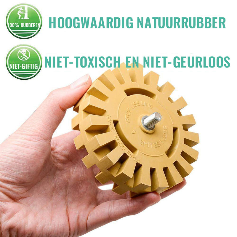 Wielschijf voor het verwijderen van stickers