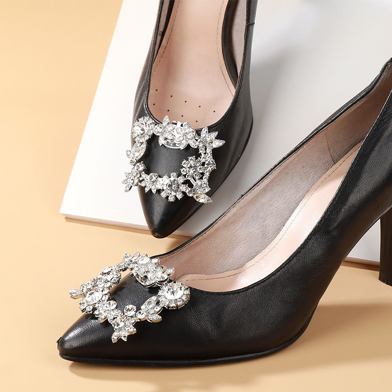 Afneembare strass hoge hak schoenen gesp