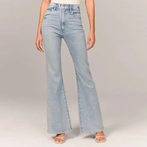 Flare jeans met hoge taille en stretch