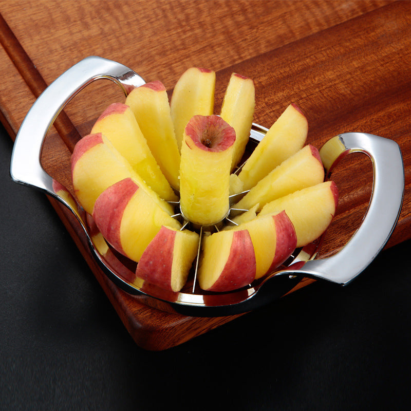 Appelboor en snijmachine