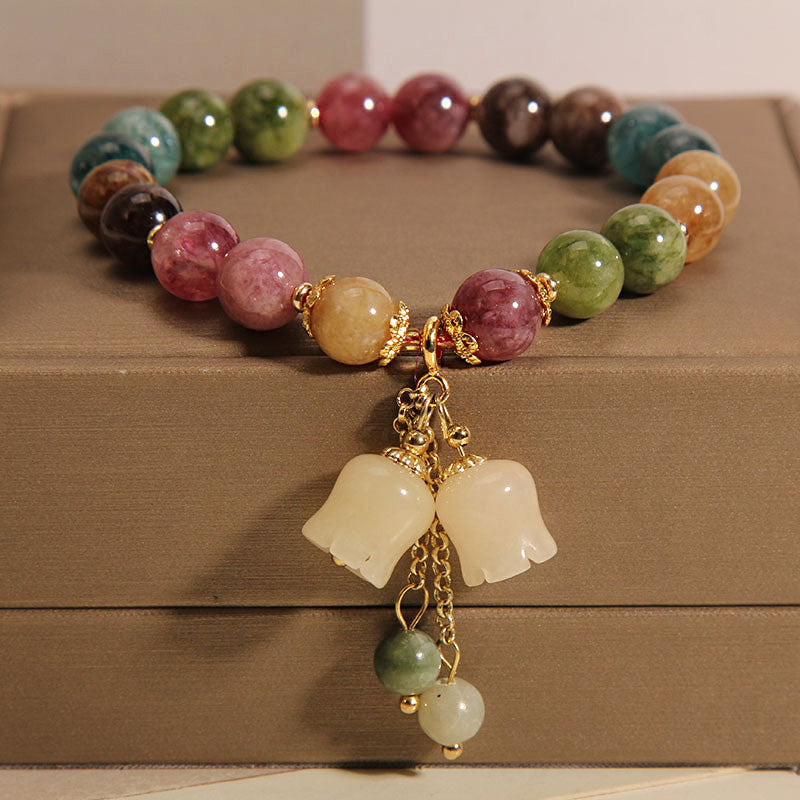 Natuurlijk gekleurde toermalijn armband