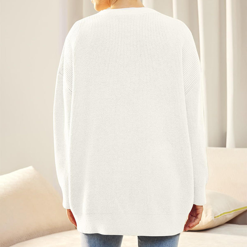 Casual Solid Color Sweaters Cardigan