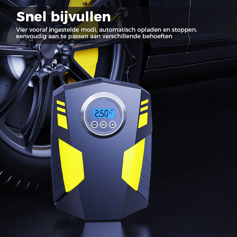 Draagbare luchtpomp met digitaal display