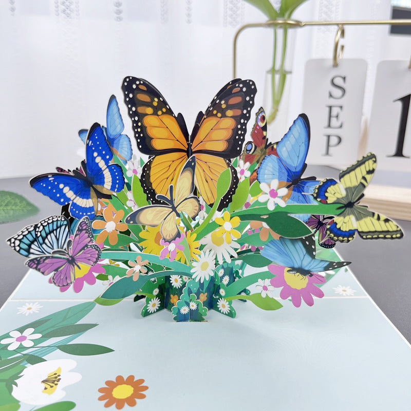 3D Handmade Flower Greeting3D handgemaakte bloem wenskaart Card