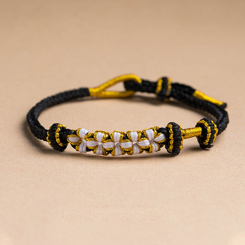 Perzik bloesem knoop armband