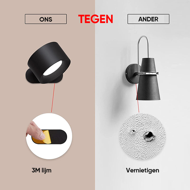 Magnetische wandlamp