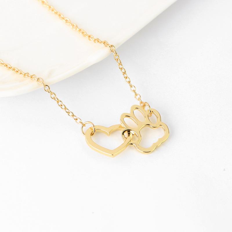 Hond poot hart hanger ketting