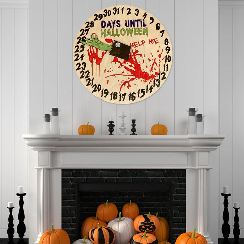 Halloween Countdown houten decoratie
