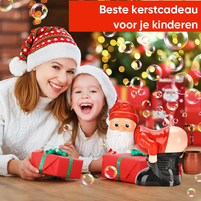 Grappige kerstman bellenblaasmachine