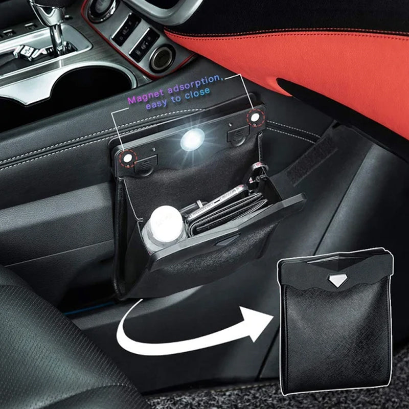 Waterdichte auto lederen prullenbak