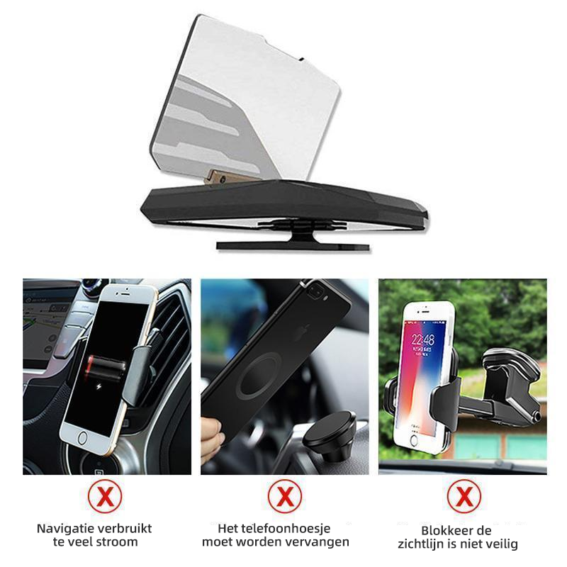 HUD Draadloos Opladen Met Navigatieprojector