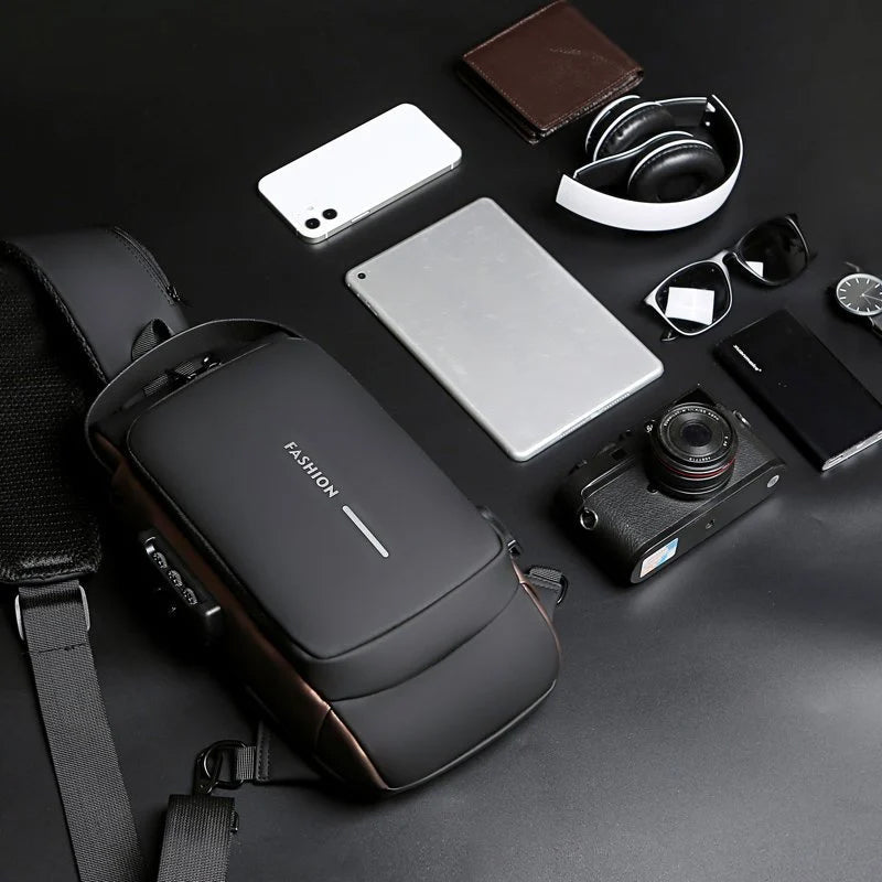 USB-opladen Sport Sling Anti-diefstal schoudertas