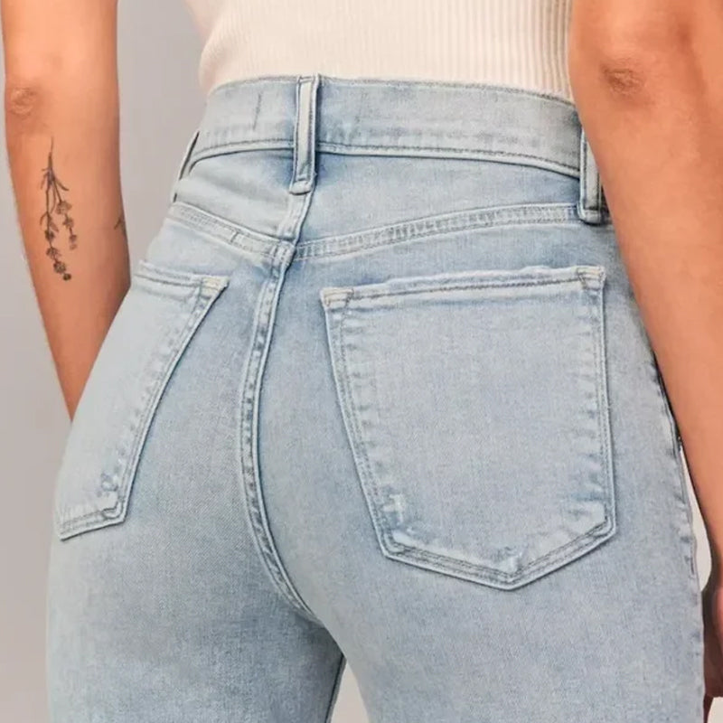 Flare jeans met hoge taille en stretch