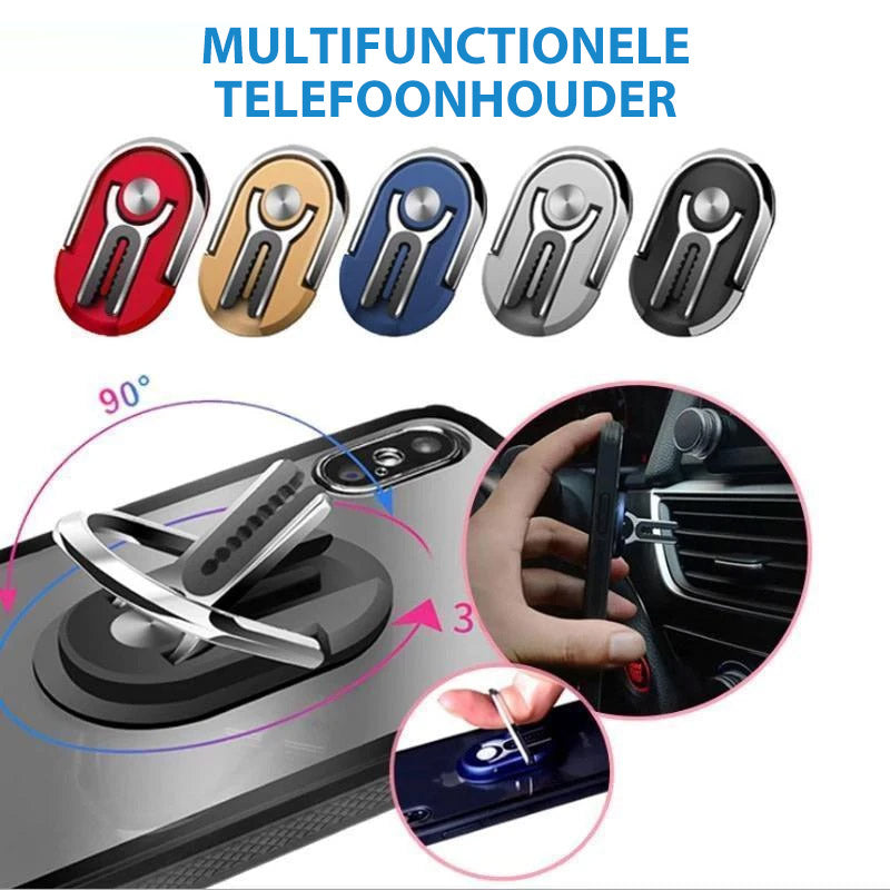 Draagbare multifunctionele ring voor mobiele telefoonhouder