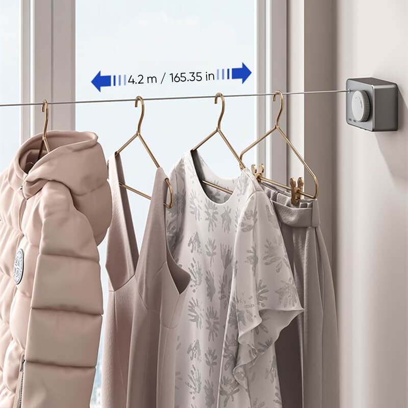 Onzichtbare intrekbare waslijn