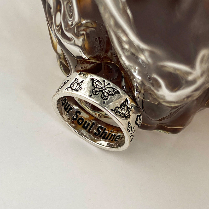 Retro vlinder ring