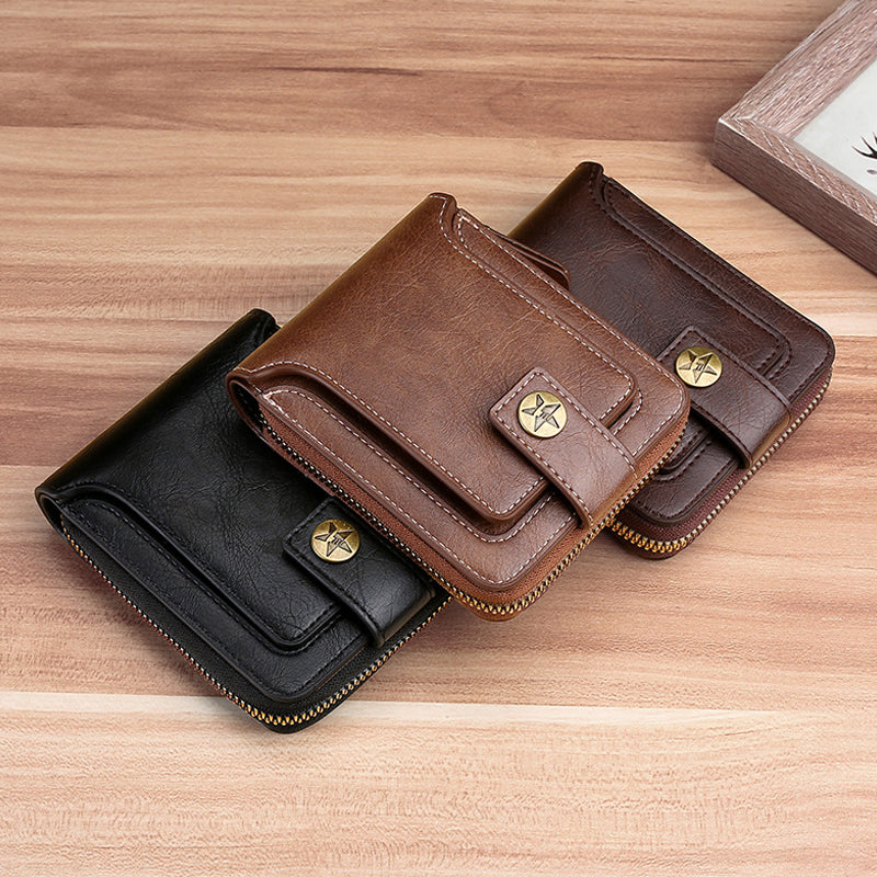 Retro multifunctionele drievoudige portemonnee