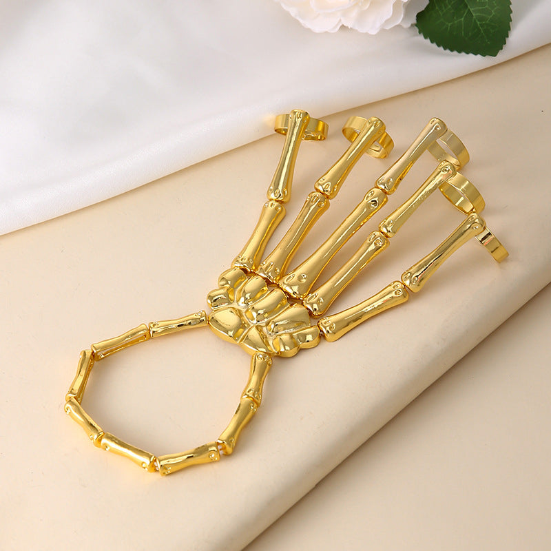 Metalen schedelarmband