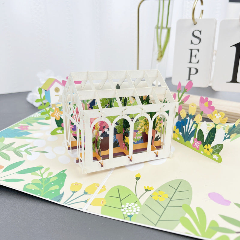 3D Handmade Flower Greeting3D handgemaakte bloem wenskaart Card