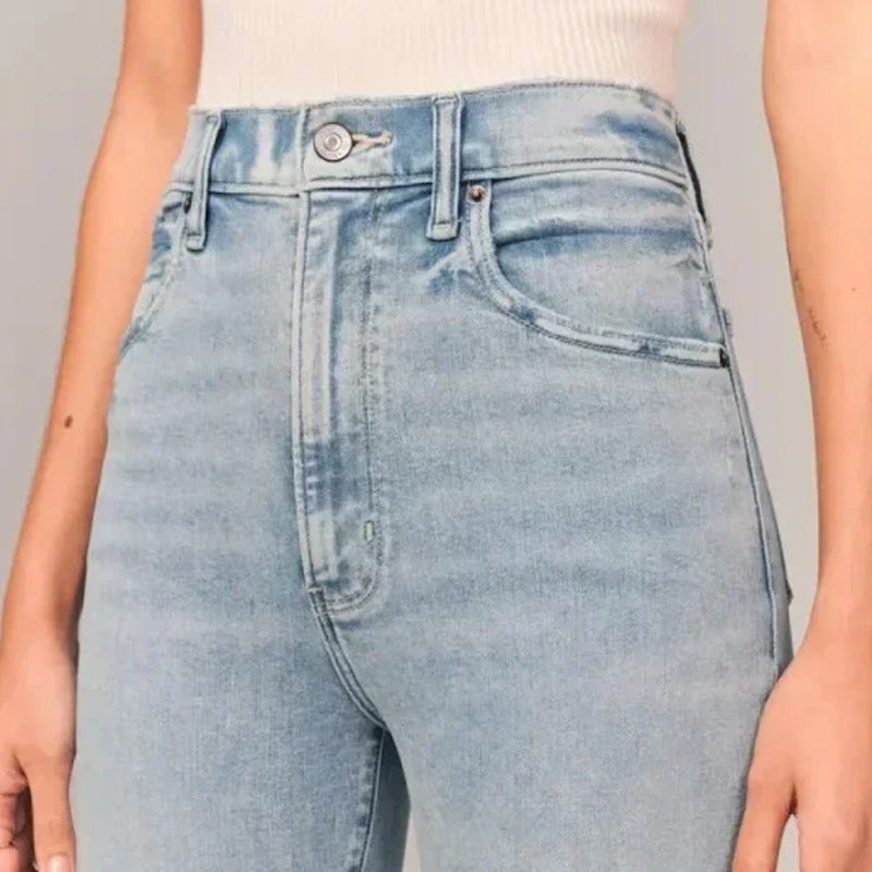 Flare jeans met hoge taille en stretch