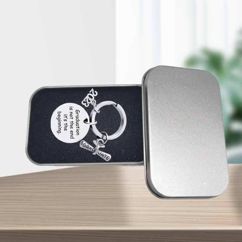 2023 Afstudeer Seisoen metalen sleutelhanger cadeau met geschenkdoos