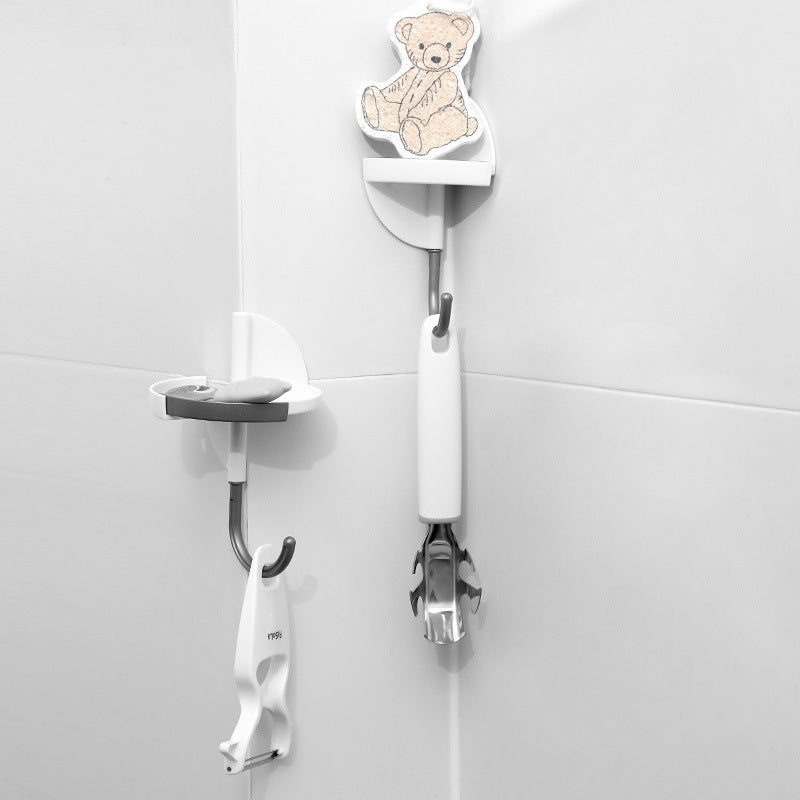 2-in-1 minimalistische boorloze haak voor keuken en badkamer