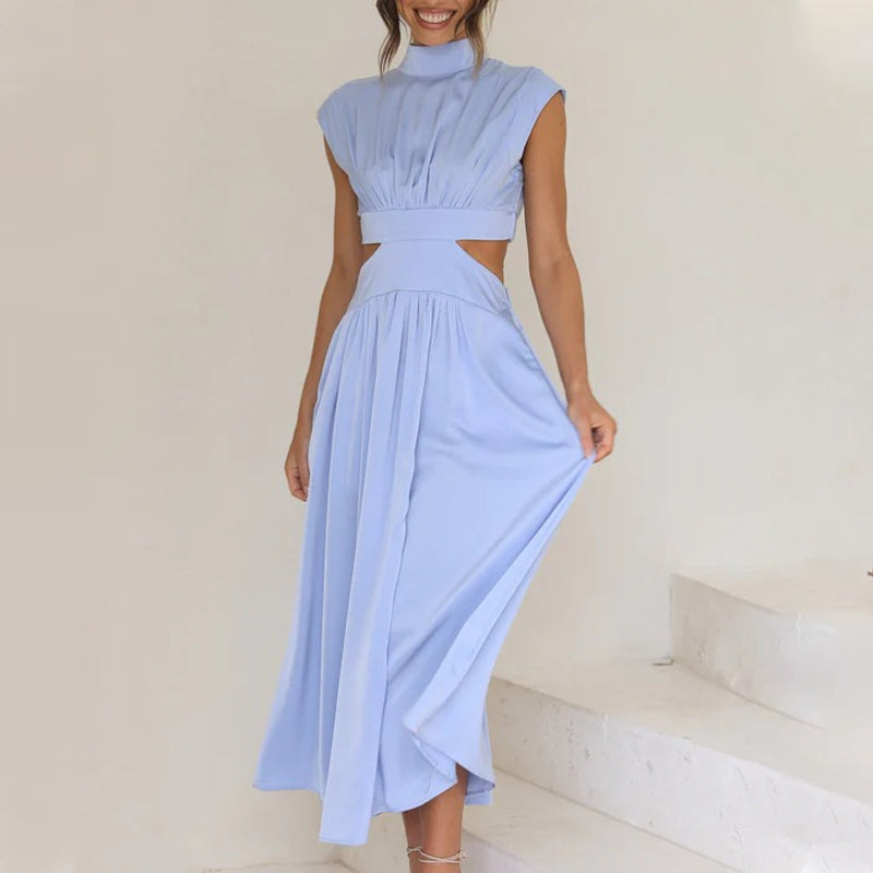 Cutout at the waist vacation midi dress