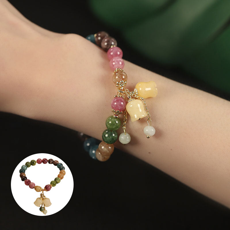 Natuurlijk gekleurde toermalijn armband