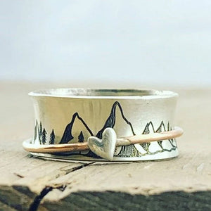 Blijf klimmen Zilveren ring