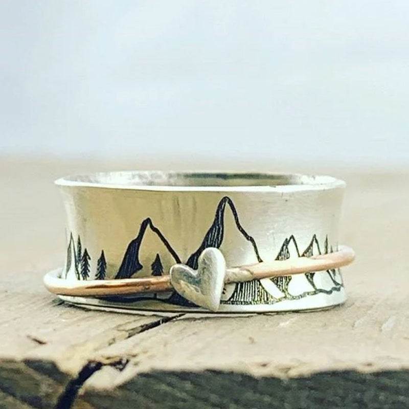 Blijf klimmen Zilveren ring