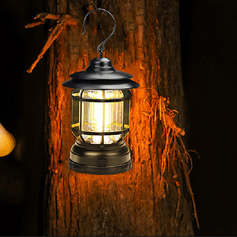 Draagbare retro-kampeer lamp