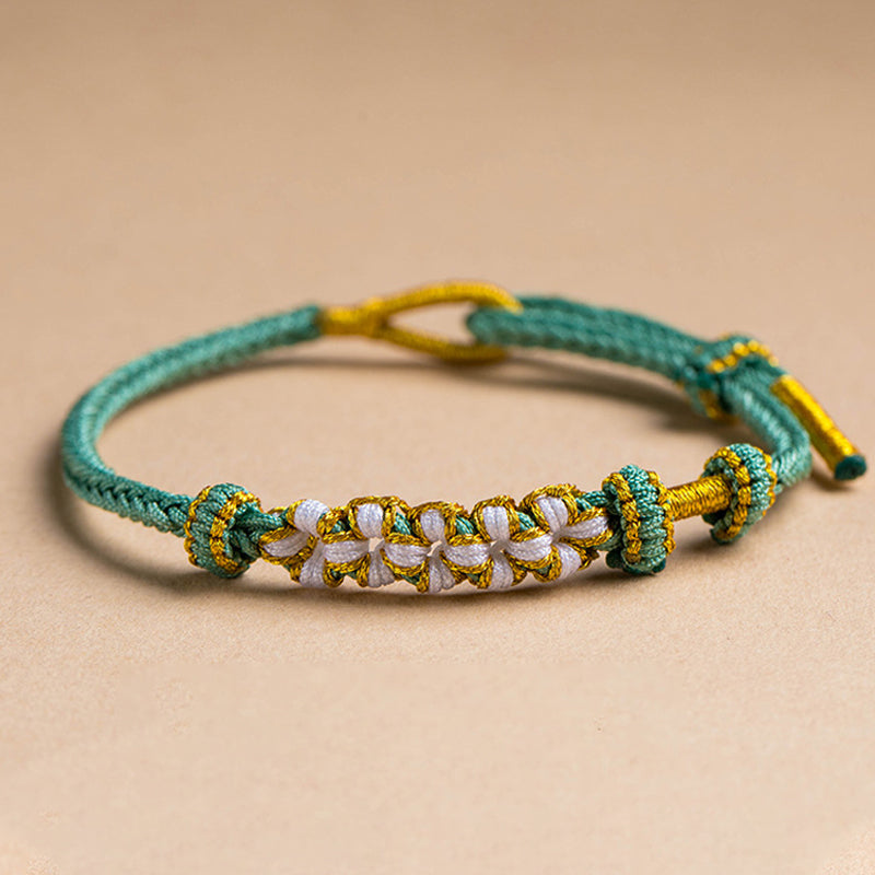 Perzik bloesem knoop armband