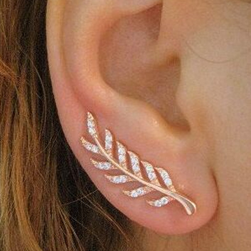 blad Stud Oorbellen Dagelijkse oor klimmers voor dames