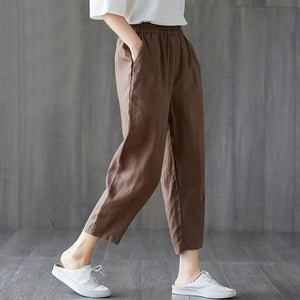 harem cropped casual broek
