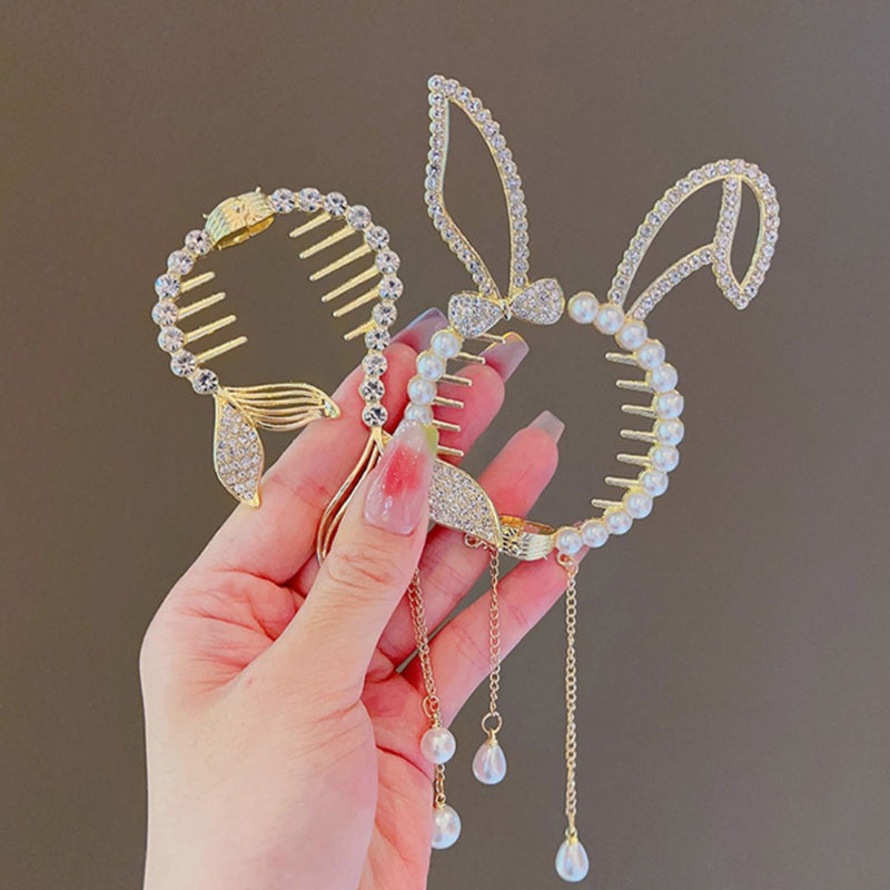 Elegante paardenstaart haarknoop