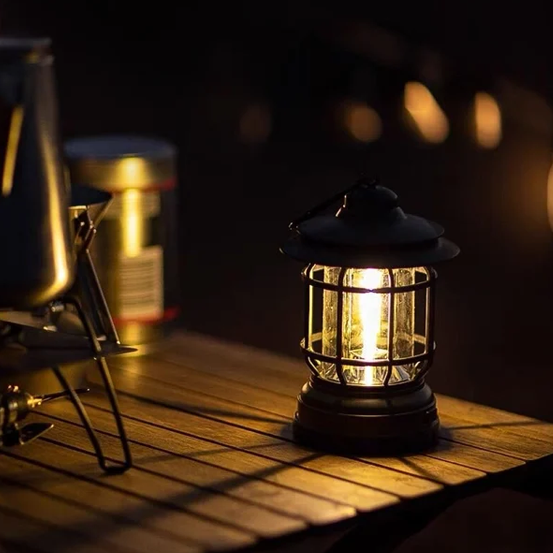 Draagbare retro-kampeer lamp